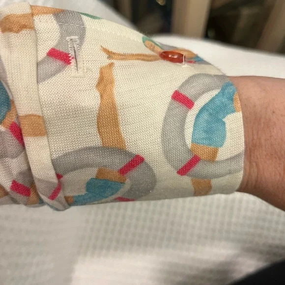 Vintage Button Up Retro Swimmer Print- Unique! - Picture 5 of 6